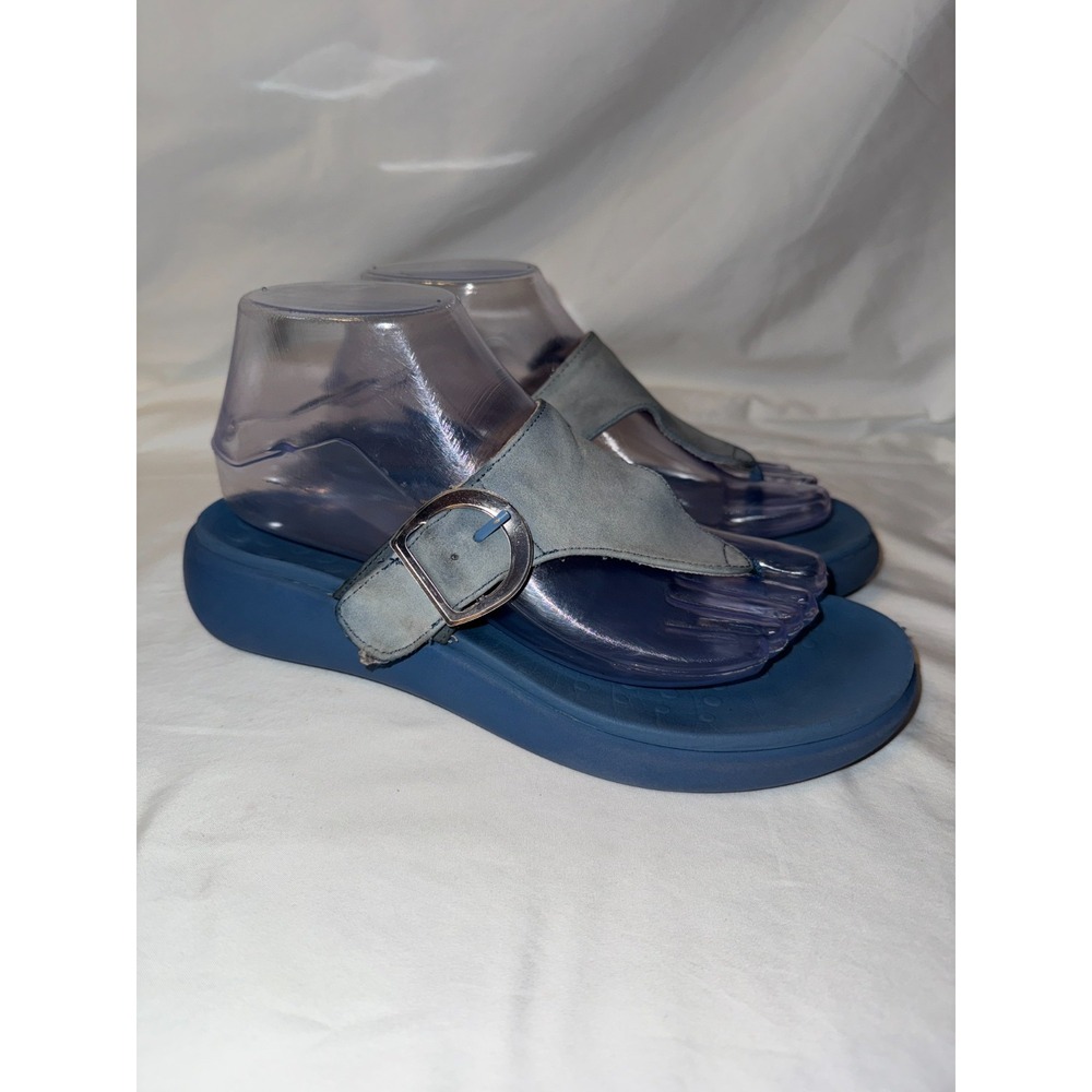 Vionic Activate Rx Women's Toe Post US 7 Blue Suede Ankle Strap Slip On Sandals - Picture 3 of 6